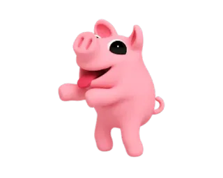 😛 0892f1f7 pig, animal, cartoon, cute whatsapp sticker