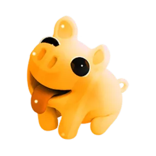 😛 6805fe8d pig, animal, cute, cartoon, sticker whatsapp sticker