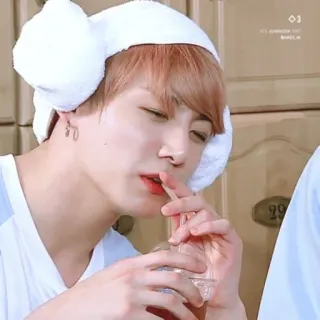 🧩 39e94567 Jungkook BTS Jungkook DIY BANGELA kpop, BTS, idol, person, drinking, bangela telegram sticker
