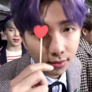 🧩 5d22f7e8 RM RM, K-Pop, BTS, singer, idol, heart, entertainment telegram sticker