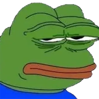 😒 069bb721 Pepe the Frog pepe, frog, meme, internet meme, cartoon, sad frog whatsapp sticker