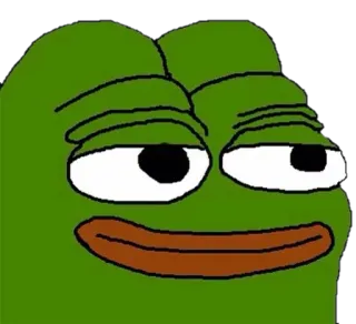 😐 0cb4f022 Pepe the Frog pepe, frog, meme, internet, character, smug whatsapp sticker