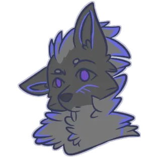 ❓ 796a2553 animal, wolf, cartoon, character, furry telegram sticker