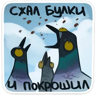 🕊 d0ca690c СХАЛ БУЛКИ
И ПОКРОШИЛ chim bồ câu, chim, mẩu vụn, thức ăn, ăn telegram sticker