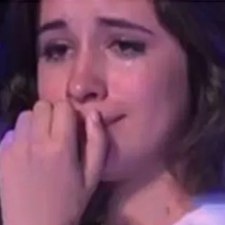 🍼 59c9d2bd huilen, verdrietig, vrouw, emotie, nood, gezicht, tranen telegram sticker