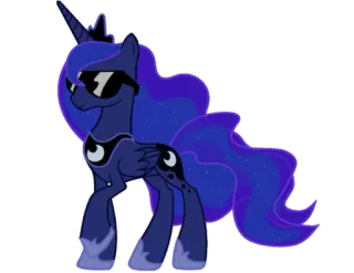 😎 9f5852f7 Princess Luna My Little Pony ngựa pony, phim hoạt hình, công chúa luna, kính, đêm, dễ thương telegram sticker