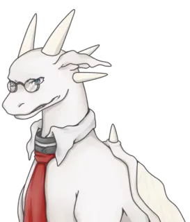 😠 47e9301d дракон, бизнес, галстук, очки, антропоморфный, монстр telegram sticker