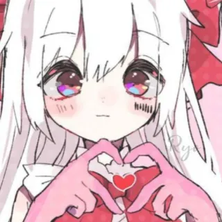 ❤️ 00e51d0e anime, kawaii, heart, girl, cute, love whatsapp sticker