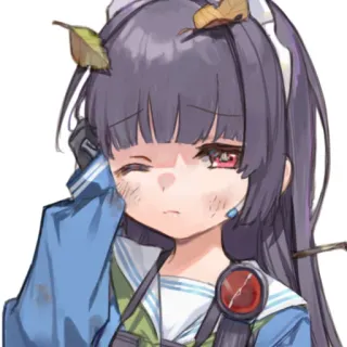 😣 1f335fca anime girl, sad, injured, anime whatsapp sticker