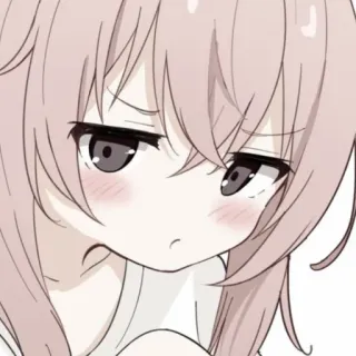 😒 28e332d6 anime, girl, cute, manga, cartoon, chibi whatsapp sticker