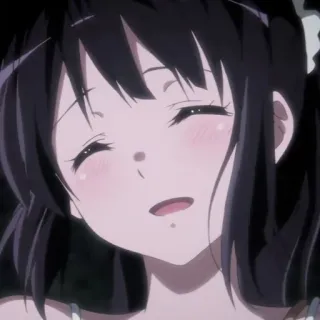 😄 bc9ca5b3 anime, girl, cute, happy, smiling, kawaii whatsapp sticker