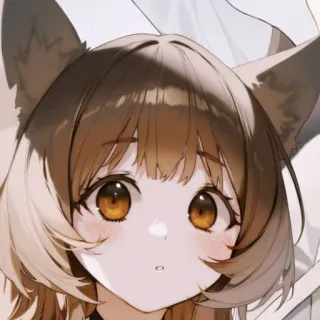 ❓ bcdfe604 anime, girl, fox, ears, cute, character, portrait whatsapp sticker