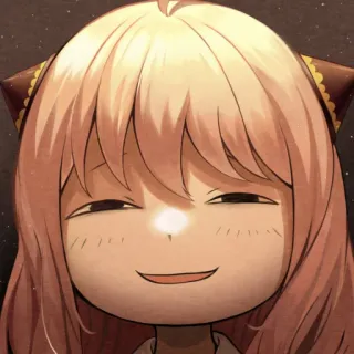 😃 c4ba5428 Anya Forger Spy x Family anime, spy x family, anya forger, cute, smiling, fan art whatsapp sticker