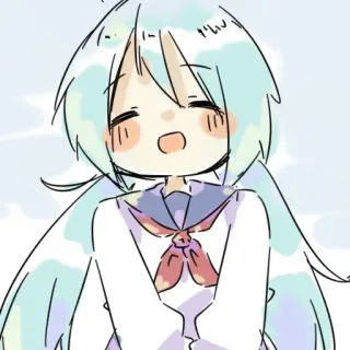 😄 cba457c5 anime, girl, cartoon, cute, school uniform whatsapp sticker