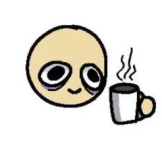 💋 34415df1 เหนื่อย, กาแฟ, หมดแรง, มีม, การ์ตูน telegram sticker