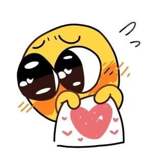 💋 a1598507 อิโมจิ, ความรัก, หัวใจ, น่ารัก, มีความสุข, สีเหลือง, การ์ตูน telegram sticker