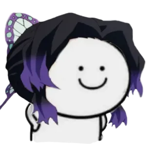 🦋 1ec553dd Shinobu Kocho Demon Slayer アニメ, マンガ, 鬼滅の刃, 胡蝶しのぶ, ファンアート telegram sticker