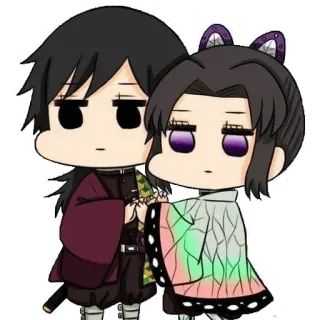🦋 394cb91a Giyu Tomioka Demon Slayer アニメ, 鬼滅の刃, 冨岡義勇, 胡蝶しのぶ, ちびキャラ, 漫画 telegram sticker