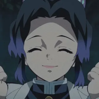 🦋 60cc3544 Shinobu Kocho Demon Slayer アニメ, 鬼滅の刃, 胡蝶しのぶ, 可愛い, 笑顔, カワイイ telegram sticker