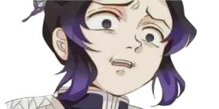 🦋 6a0964be Shinobu Kocho Demon Slayer アニメ, 鬼滅の刃, 胡蝶しのぶ, 面白い顔, ショック, 心配 telegram sticker