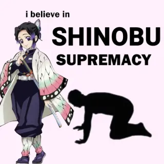 🛐 be2a91be Shinobu Kocho Demon Slayer i believe in SHINOBU SUPREMACY アニメ, 鬼滅の刃, 胡蝶しのぶ, 至上主義, ファンアート, 漫画, カートゥーン telegram sticker