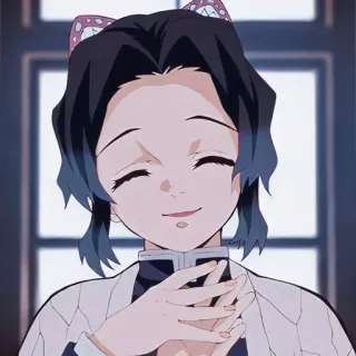 🦋 e22f535c Shinobu Kocho Demon Slayer 胡蝶しのぶ, 鬼滅の刃, アニメ, 漫画, キャラクター, 笑顔 telegram sticker