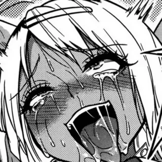 🌟 d56dd086 อนิเมะ, มังงะ, ร้องไห้, เหงื่อ, สีหน้า, สาวหูแมว telegram sticker