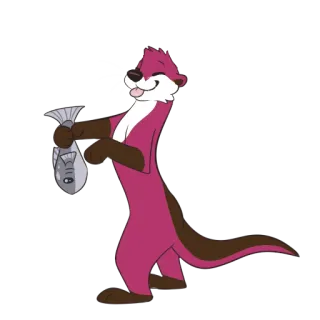 🤗 2b5f9206 수달, 만화, 동물, 물고기, 귀여운, 포유류 telegram sticker