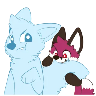 😤 3a96e408 만화, 동물, 여우, 개, 애니메이션, 귀여운 telegram sticker