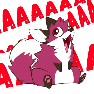 😆 5a723a60 AAAAAA! 여우, 비명, 귀여운, 만화, 동물, 표정, 털복숭이 telegram sticker