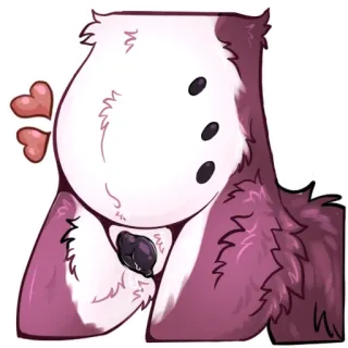 💕 aeff41bf 귀여운, 괴물, 하트, 폭신한, 만화 telegram sticker