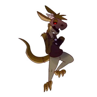 🖤 644f197d kangaroo, anthropomorphic, monster, creature, cartoon, animal whatsapp sticker