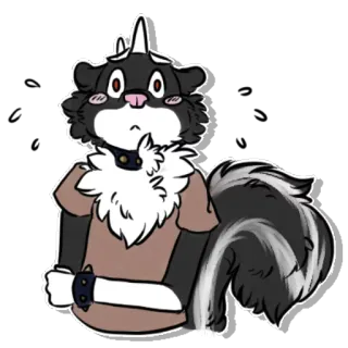 😳 132b5330 스컹크, 동물, 만화, 퍼리, 캐릭터 telegram sticker