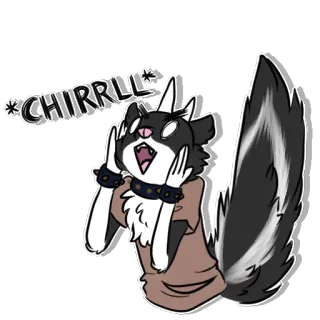‼ 7242cc13 CHIRRLL 스컹크, 동물, 만화, 신남, 비명 telegram sticker