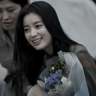 🌚 3a5c800a woman, portrait, flowers, smiling, korean, actress telegram sticker