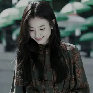 🌪 5feb6dd0 woman, portrait, plaid, girl, person telegram sticker