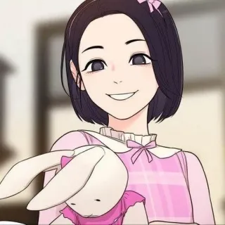 😏 3b97ae0d fille, dessin animé, animé, poupée, mignon, enfant whatsapp sticker