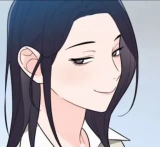 😏 8949175b femme, sourire narquois, dessin animé, animation, personnage, portrait whatsapp sticker