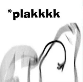 😒 99c32702 *plakkkk onomatopee, Plakkkk, geluidseffect, anime stijl telegram sticker