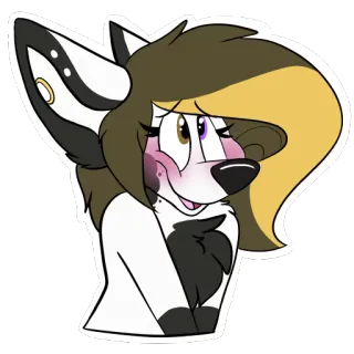 ☺ 70d09078 Фурри, Мультфильм, Животное, Антро, Млекопитающее, Персонаж telegram sticker