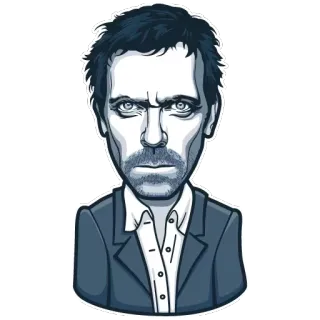 😏 2eb9dc80 Gregory House House dottore, medico, serie TV, casa, scontroso telegram sticker