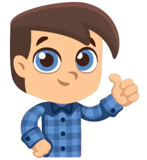 👍 5d635dca Cartone animato, Ragazzo, Pollice in su, Positivo, Allegro telegram sticker