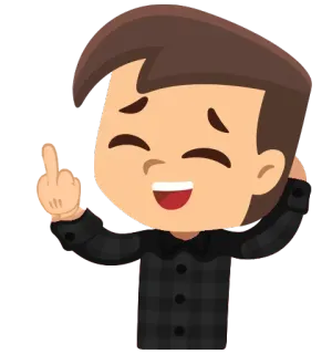 🖕 d487a93d dito medio, offensivo, gesto, cartone animato, ragazzo, maleducato telegram sticker