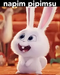 🤷‍♀ 795700bb napim pipimsu кролик, мультфильм, животное, белый telegram sticker