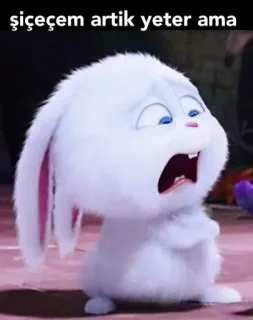 🤦‍♀ 84392805 şiçeçem artik yeter ama зайчик, кролик, животное, милый, мультфильм, мем telegram sticker