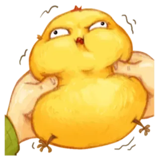 🐥 7ca942d5 chicken, bird, cartoon, cute, funny whatsapp sticker