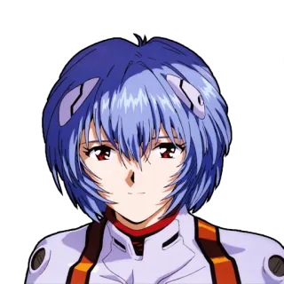 🙂 07e06edf Rei Ayanami Neon Genesis Evangelion Anime, Manga, Charakter, Rei Ayanami, Neon Genesis Evangelion whatsapp sticker