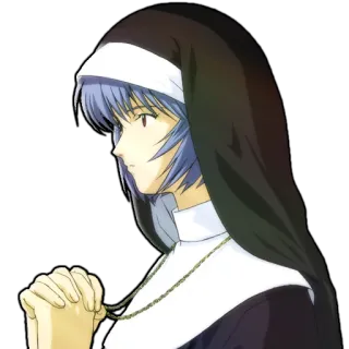 🙏 08d41a0b Anime, Nonne, Religiös, Frau, Beten whatsapp sticker