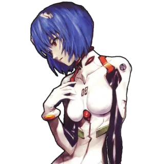 😕 26356dbc Rei Ayanami Neon Genesis Evangelion Anime, Manga, Charakter, Rei Ayanami, Neon Genesis Evangelion whatsapp sticker