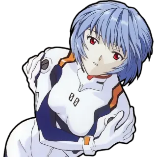 😲 ecbe548f Rei Ayanami Neon Genesis Evangelion Anime, Manga, Charakter, Rei Ayanami, Neon Genesis Evangelion whatsapp sticker